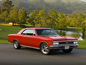 AUT 22 RK2486 01
1966 Chevrolet Chevelle SS 396 Red 3/4 Front View On Pavement
