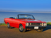 AUT 22 RK2495 01
1968 Dodge Dart GTS Convertible Red 3/4 Front View On Pavement