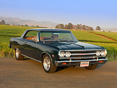 AUT 22 RK2502 01
1965 Chevy Chevelle SS 427 Green 3/4 Front View On Pavement