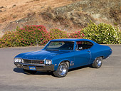 AUT 22 RK2526 01
1968 Buick GS 400 Blue 3/4 Front View On Pavement