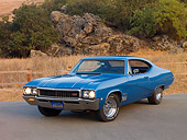 AUT 22 RK2528 01
1968 Buick GS 400 Blue 3/4 Front View On Pavement