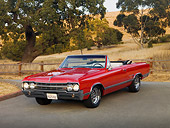 AUT 22 RK2538 01
1965 Oldsmobile 442 Convertible Red 3/4 Front View On Pavement