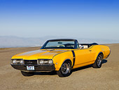 AUT 22 RK2544 01
1968 Oldsmobile 442 Convertible Yellow 3/4 Front View On Pavement