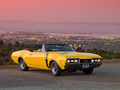 AUT 22 RK2550 01
1968 Oldsmobile 442 Convertible Yellow 3/4 Front View On Pavement