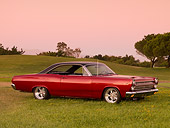 AUT 22 RK2579 01
1966 Mercury Comet Cyclone GT Red Black Top 3/4 Side View On Grass