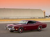 AUT 22 RK2596 01
1969 Mercury Cyclone Cobra Jet 428 Maroon 3/4 Side View On Pavement