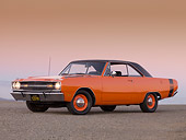 AUT 22 RK2610 01
1969 Dodge Dart Swinger 340 Orange 3/4 Front View On Pavement