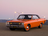 AUT 22 RK2612 01
1969 Dodge Dart Swinger 340 Orange 3/4 Front View on Pavement