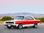 AUT 22 RK2625 01
1969 AMC SC/Rambler Red And White 3/4 Front View By Mountain