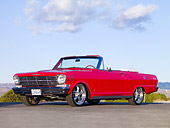 AUT 22 RK2631 01
1962 Chevrolet Nova Convertible Red 3/4 Front View Blue Sky