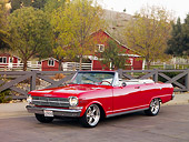 AUT 22 RK2632 01
1962 Chevrolet Nova Convertible Red 3/4 Front View By Barn