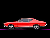 AUT 22 RK2646 01
1968 Chevrolet Chevelle SS 396 Red And Black Profile View Studio