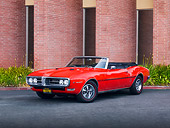 AUT 22 RK2664 01
1968 Pontiac Firebird Convertible Red 3/4 Front View By Building