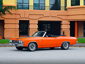 AUT 22 RK2666 01
1969 Chevrolet Chevelle Convertible Hugger Orange 3/4 Front View By Building