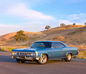 AUT 22 RK2674 01
1966 Chevrolet Impala SS Coupe Blue 3/4 Front View By Hill