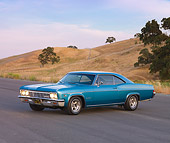 AUT 22 RK2675 01
1966 Chevrolet Impala SS Coupe Blue 3/4 Front View By Hill