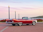 AUT 22 RK2683 01
1960 Plymouth Fury Convertible Red 3/4 Rear View By Water