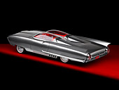 AUT 22 RK2743 01
1961 Ford Thunderbird Silver Custom ThunderFlite 3/4 Rear View Studio