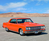 AUT 22 RK2786 01
1965 Chevrolet Chevelle SS Hugger Orange 3/4 Front View On Pavement
