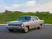 AUT 22 RK2791 01
1967 Chevrolet Nova Beige 3/4 Front View On Pavement By Hills