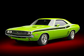 AUT 23 BK0087 01
1971 Dodge Challenger RT Sublime 3/4 Front View In Studio