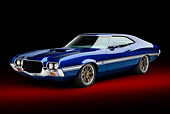 AUT 23 BK0111 01
1972 Ford Torino Blue 3/4 Front View In Studio