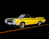 AUT 23 RK0057 02
1971 Buick GSX Convertible Yellow And Black 3/4 Front View On Yellow Line Studio