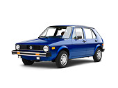 AUT 23 RK1137 01
1978 Volkswagen Rabbit Diesel Blue 3/4 Front View Studio