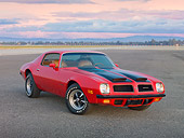 AUT 23 RK1832 01
1974 Pontiac Firebird Formula 400 Red 3/4 Front View On Pavement