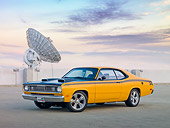 AUT 23 RK1958 01
1971 Plymouth 340 Duster Bahama Yellow With Satellite Dish