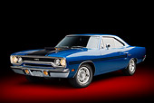 AUT 23 RK3384 01
1970 Plymouth GTX Blue 3/4 Front View In Studio