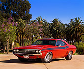 AUT 23 RK0009 03
1971 Dodge RT Challenger 340 Red 3/4 Front View On Pavement