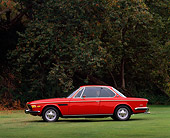 AUT 23 RK0046 01
1972 BMW 3.0 CS Red Profile View On Grass