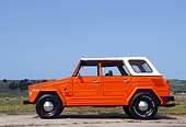 AUT 23 RK0063 03
1973 Volkswagen Thing Orange And White Profile Blue Sky