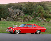 AUT 23 RK0500 01
1972 Chevrolet Nova Prostreet Red 3/4 Front View On Pavement