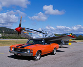 AUT 23 RK0545 01
1972 Chevrolet Chevelle 396 SS Convertible Orange Black Stripe 3/4 Front View By Airplane