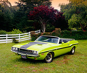 AUT 23 RK0922 04
1970 Dodge Challenger R/T Convertible Sublime 3/4 Front View On Grass