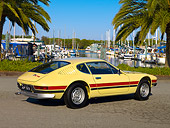 AUT 23 RK1064 01
1974 Volkswagen SP2 Ivory Rear 3/4 View On Pavement By Harbor