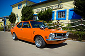 AUT 23 RK1099 01
1973 Toyota Corolla Orange Low 3/4 Front View On Pavement