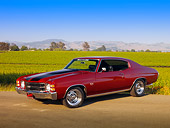 AUT 23 RK1177 01
1971 Chevrolet Chevelle Red 3/4 Side View On Pavement