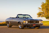 AUT 23 RK1568 01
1972 Chevrolet Chevelle 396 Convertible Gray Low 3/4 Front View On Pavement