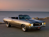 AUT 23 RK1569 01
1972 Chevrolet Chevelle 396 Convertible Gray 3/4 Front View On Pavement