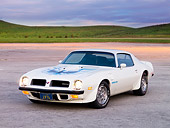 AUT 23 RK1636 01
1974 Pontiac Trans Am White 3/4 Front View On Pavement By Trees