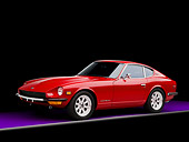 AUT 23 RK1670 01
1971 Datsun 240Z Red 3/4 Front View Studio