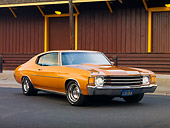 AUT 23 RK1724 01
1972 Chevrolet Chevelle Bronze 3/4 Front View On Pavement By Building
