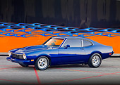 AUT 23 RK1803 01
1973 Ford Maverick Blue 3/4 Front View On Pavement