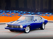AUT 23 RK1805 01
1973 Ford Maverick Blue 3/4 Front View On Pavement
