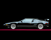 AUT 24 RK0085 02
1987 De Tomaso Pantera GT5-S Black Profile On Red Line Studio