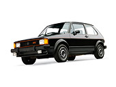 AUT 24 RK0159 01
1984 Volkswagen GTI Black Low 3/4 Side View Studio