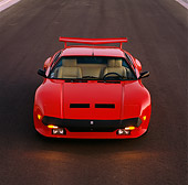 AUT 24 RK0047 02
1986 De Tomaso Pantera GT5-S Red Overhead Head On Shot On Pavement